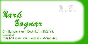 mark bognar business card